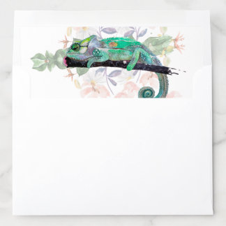 Elegant Chameleon Painted Envelope Liner