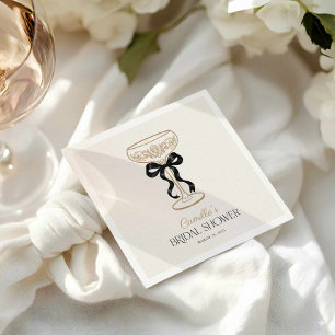Elegant Champagne Bridal Brunch Napkins