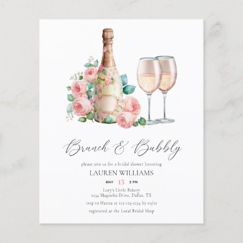 Elegant Champagne Brunch  Bubbly Bridal Shower
