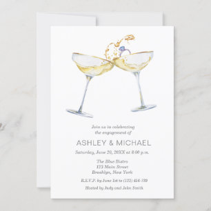 Elegant Champagne Engagement Party Invitation