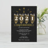 Elegant Champagne Glasses New Years Eve Party Invitation Zazzle