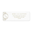 Elegant Champagne Monogram Wedding Return Address