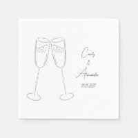 Elegant Champagne Name Wedding Engagement Party