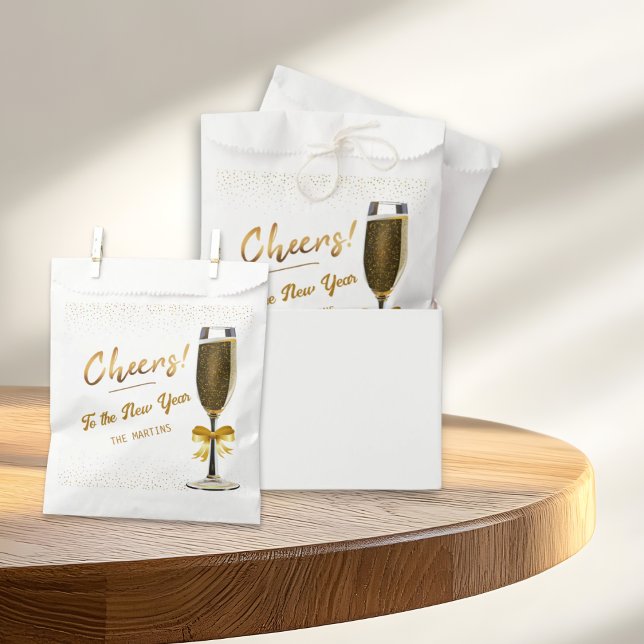 Elegant Champagne New Year's Eve Favor Bag (Creator Uploaded)