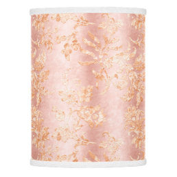 Elegant Champagne Pink and Gold Floral Lamp Shade