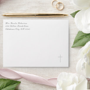 Elegant Champagne-Pink Wedding Envelope