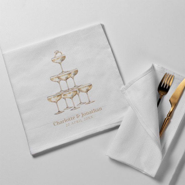 Elegant Champagne Stylish Retro Napkins (Creator Uploaded)