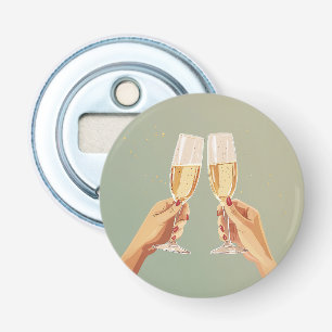 Elegant Champagne Toast Celebration Bottle Opener