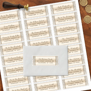 Elegant Champagne Wedding Guest Address Labels