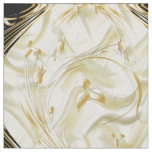 Elegant Champane Silk &amp; Gold abstract flowers Fabric