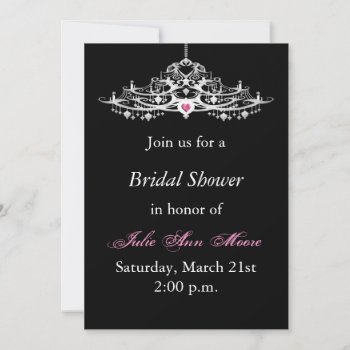Elegant Chandelier Bridal Shower Invitation by Lasting__Impressions at Zazzle