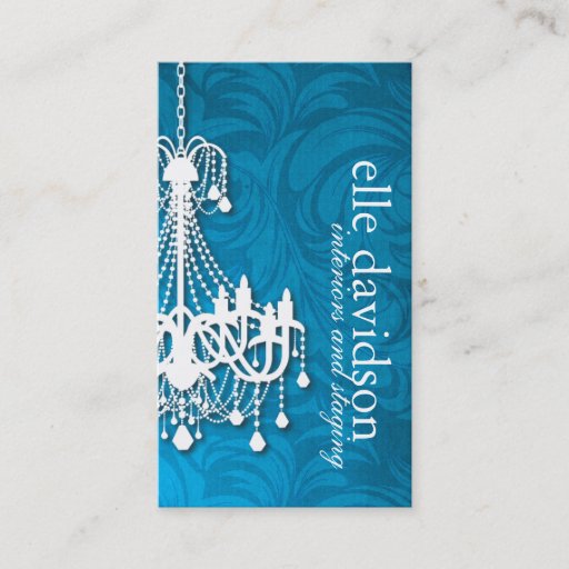 Customizable Elegant Chandelier Business Card