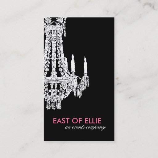 Customizable Elegant Chandelier Business Card