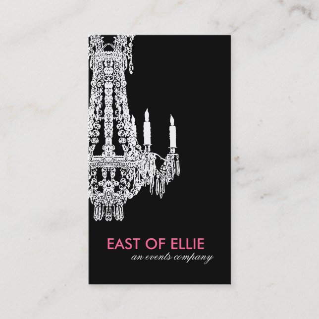 Elegant Chandelier Business Card (Front)