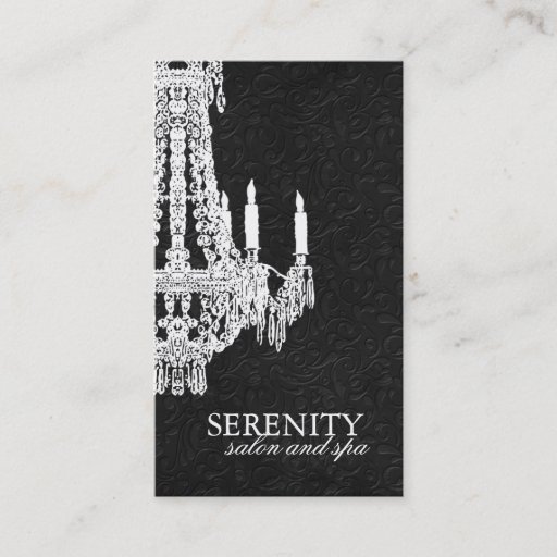 Customizable Elegant Chandelier Business Card