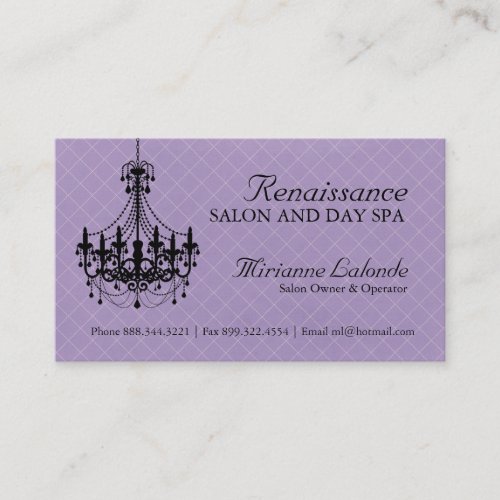Elegant Chandelier Business Cards