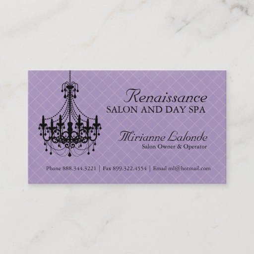 Customizable Elegant Chandelier Business Cards