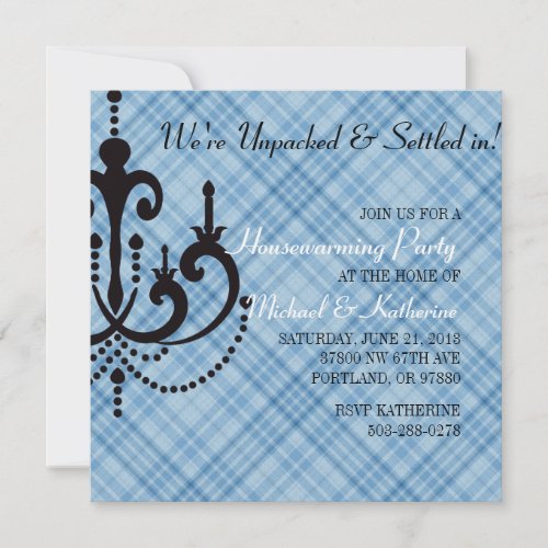 Elegant Chandelier Housewarming Party Invitation