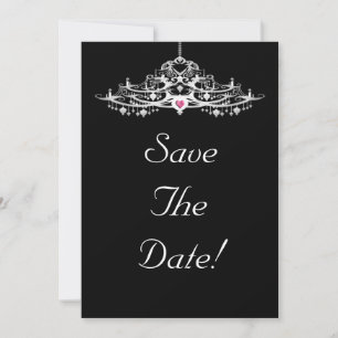 Elegant Chandelier Save The Date Wedding Invitation