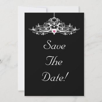 Elegant Chandelier Save The Date Wedding Invitation by Lasting__Impressions at Zazzle