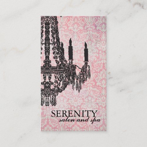 Elegant Chandelier Spa Business Card