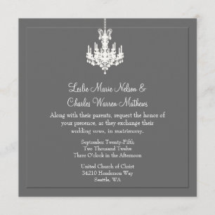 Elegant Chandelier Wedding Invitations