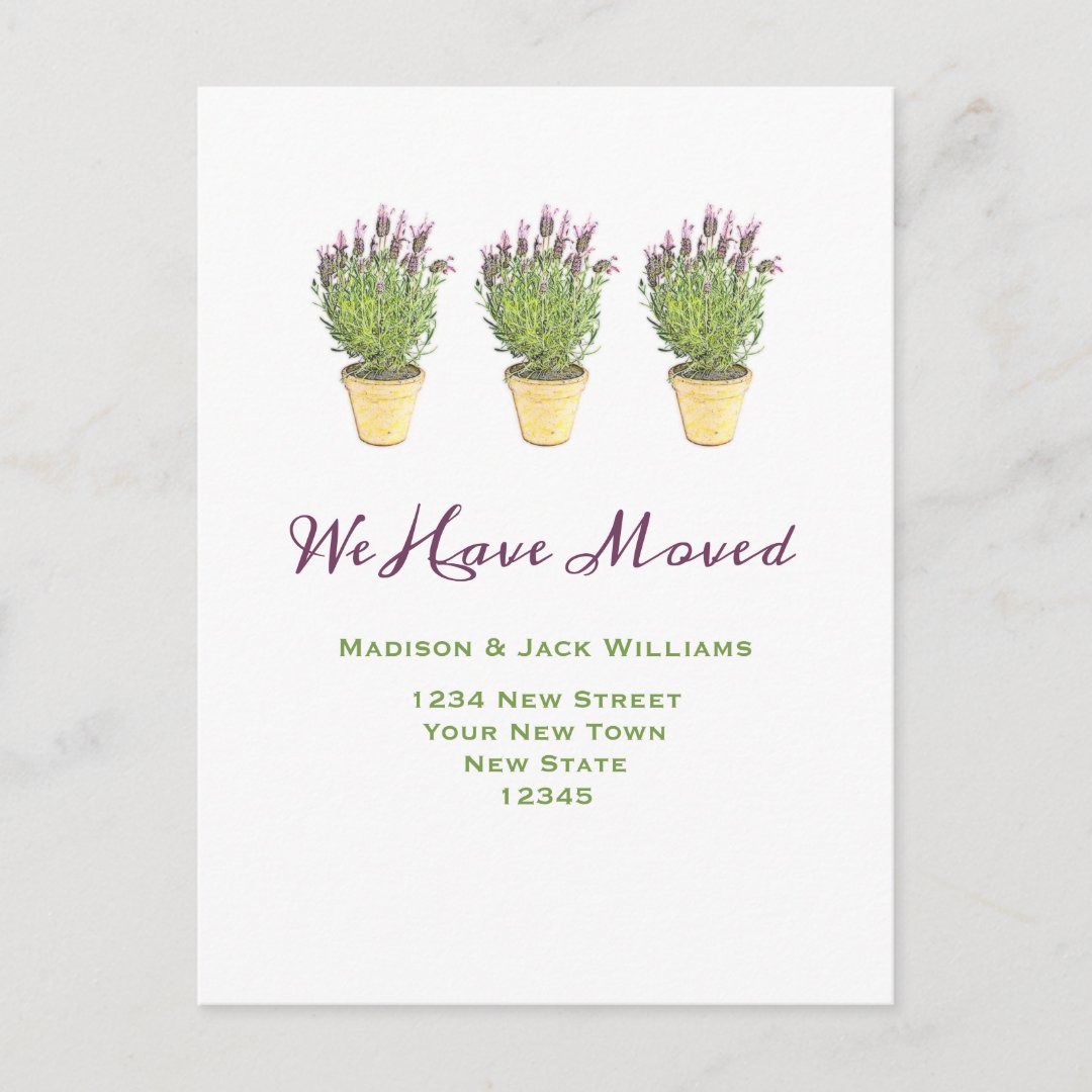 Elegant Change of address | Moving Announcement Postcard | Zazzle