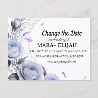 Elegant Change the Date Wedding Card