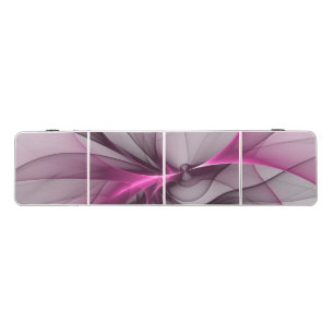 Elegant Chaos Modern Abstract Pink Fractal Art Beer Pong Table