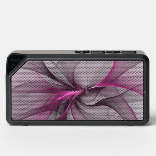 Elegant Chaos Modern Abstract Pink Fractal Art Bluetooth Speaker