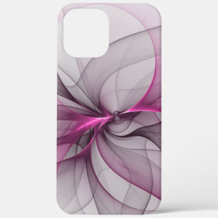 Elegant Chaos Modern Abstract Pink Fractal Art iPhone 12 Pro Max Case