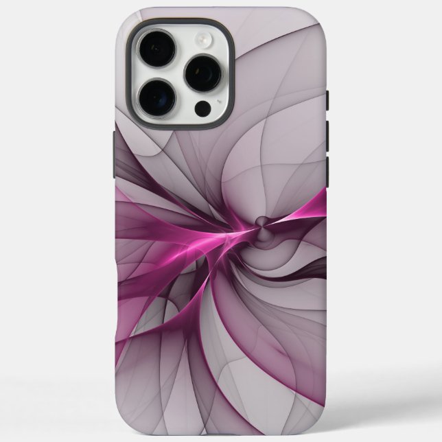 Elegant Chaos Modern Abstract Pink Fractal Art Case-Mate iPhone Case (Back)