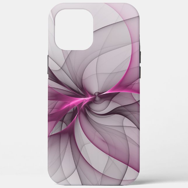 Elegant Chaos Modern Abstract Pink Fractal Art Case-Mate iPhone Case (Back)
