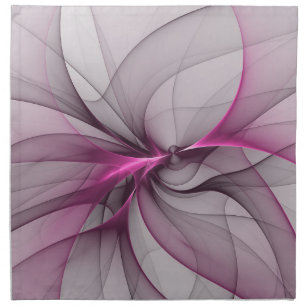 Elegant Chaos Modern Abstract Pink Fractal Art Cloth Napkin