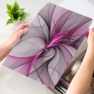 Elegant Chaos Modern Abstract Pink Fractal Art Envelope Mailers