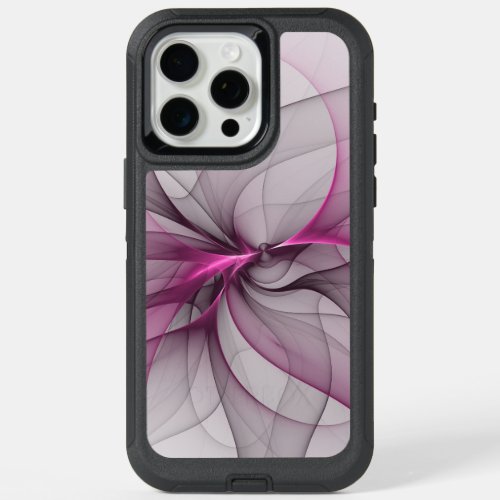 Elegant Chaos Modern Abstract Pink Fractal Art iPhone 15 Pro Max Case