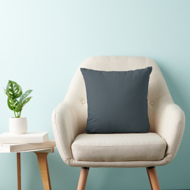 Elegant Charcoal Gray  Throw Pillow (Chair)