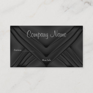 Elegant Charcoal Silk Purse Company Business Card