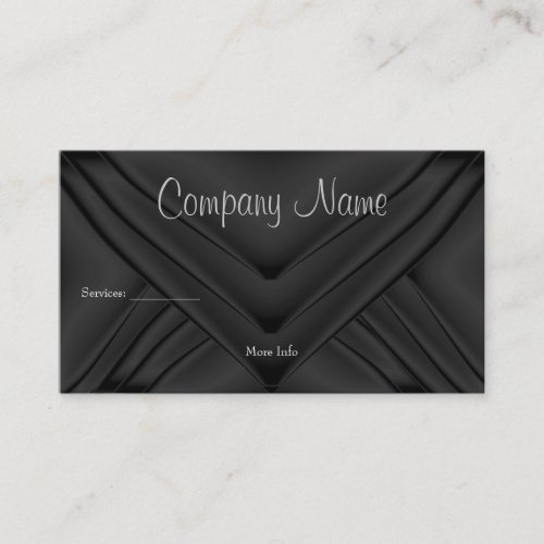 Elegant Charcoal Silk Purse Company Business Card