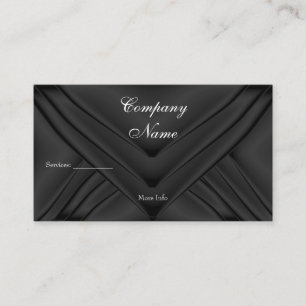 Elegant Charcoal Silk Purse Company Business Card