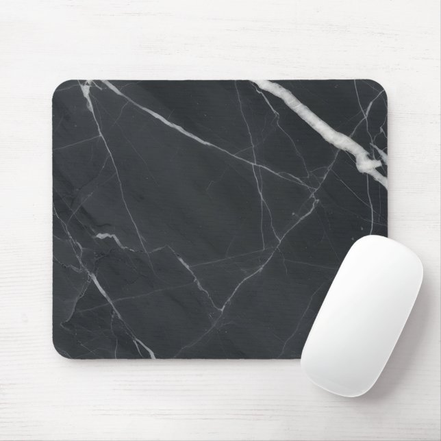 Elegant Charcoal Stone Texture Office Desk Mouse Pad (With Mouse)