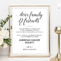 Elegant Charity Donation In Lieu Of Favors Wedding Poster