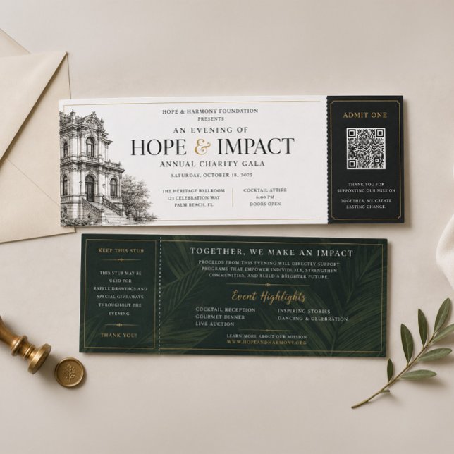 Elegant Charity Gala Event Ticket (Creator Uploaded)