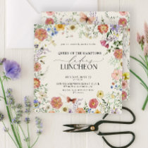 Elegant Charity Lunch Pressed Floral  Invitation