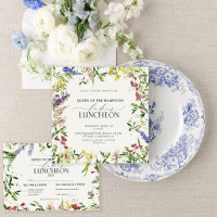 Elegant Charity Lunch Watercolor Wildflower