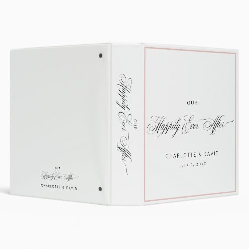 Elegant Charl F  Our Happily Ever After Album 3 Ring Binder