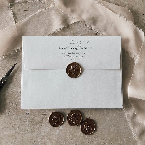 Elegant Charm Black and White Wedding Envelopes