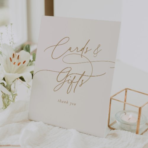 Elegant Charm Ivory Wedding Cards and Gifts Sign