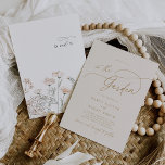 Elegant Charm Monogram Ivory Wildflower Wedding Invitation<br><div class="desc">This elegant charm monogram ivory wildflower wedding invitation is perfect for a simple wedding. The floral wildflower design features timeless garden flowers and romantic calligraphy with bohemian fairytale style.

Personalize the back of the invite with your first initials.</div>