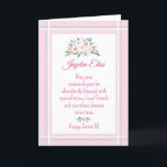 Elegant Charm. Personalized Sweet 16 birthday card<br><div class="desc">Sweet 16 comes only once in a lifetime!</div>
